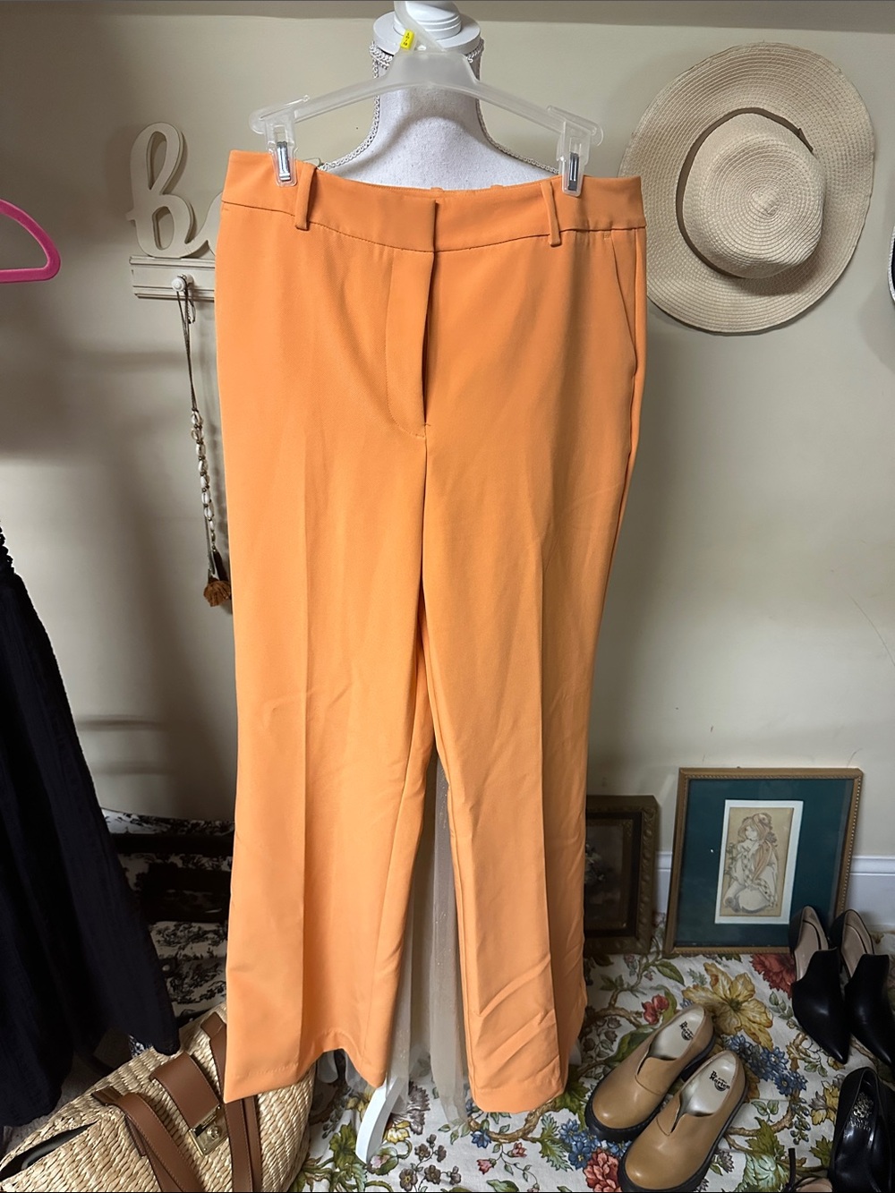 Worthington Wide-Leg Pants in Peach-Orange